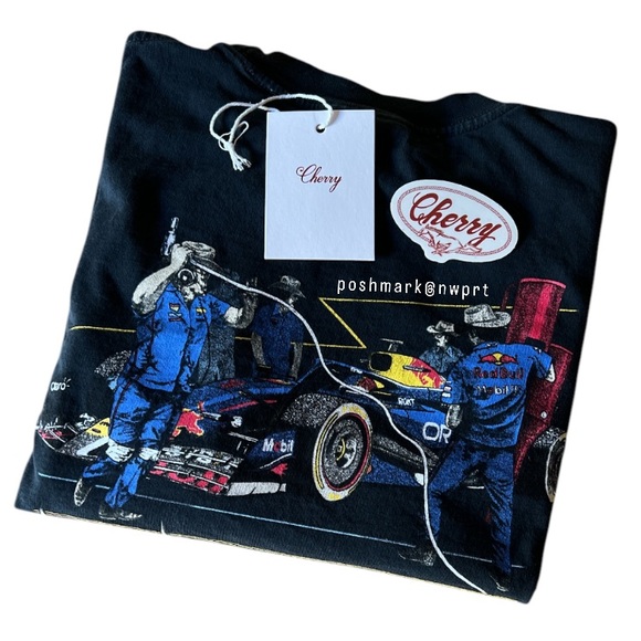 CHERRY LA 🏎️ Red Bull F1 Grand Prix Austin TX Los Angeles Faded Black Tee XS - Picture 4 of 16